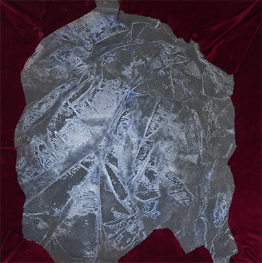 the stage (textile, acrylic on canvas 60cmx60cm)