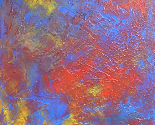 A long jurney (mixed media on canvas 60x60)