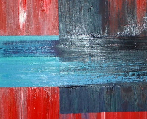 Contact X. (oil on canvas 30X70)