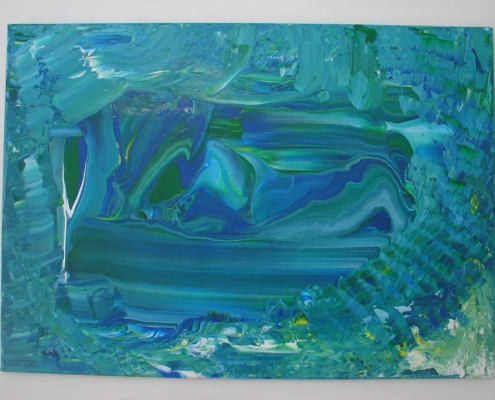 Ulysses sea (mixed media on canvas 50x70 in 60x80 )