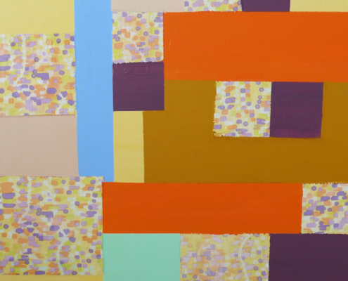 (textile, acrylic on canvas 60cmx60cm)