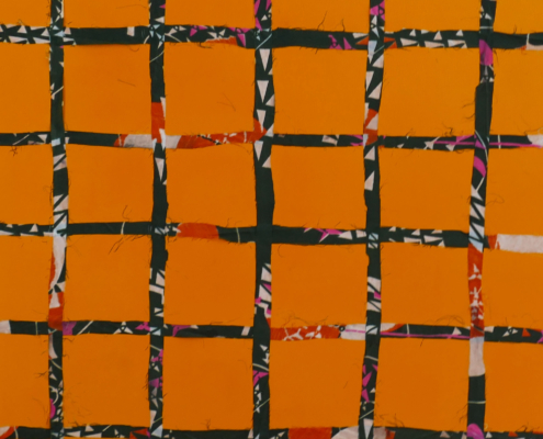 reverse reality (oil and fabric on canvas 60cmx60cm)